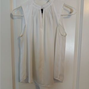 Banana Republic White Sleeveless Blouse